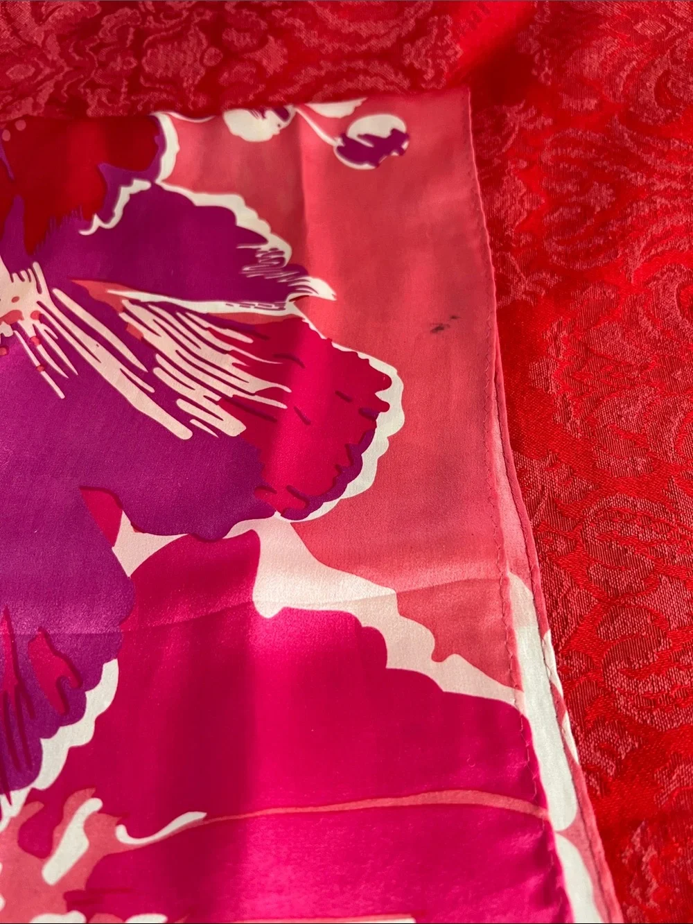Anne Klein Pink Floral Scarf 62